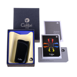 Купить Зажигалка сигарная Colibri Falcon, черный металлик 