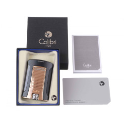 Купить Зажигалка сигарная Colibri Daytona, черная-розовое золото 