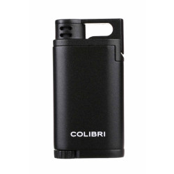 Купить Зажигалка сигарная Colibri Slide (двойное пламя), черная-розовое золото 