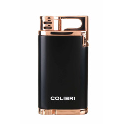 Купить Зажигалка сигарная Colibri Slide (двойное пламя), черно-зеленая 