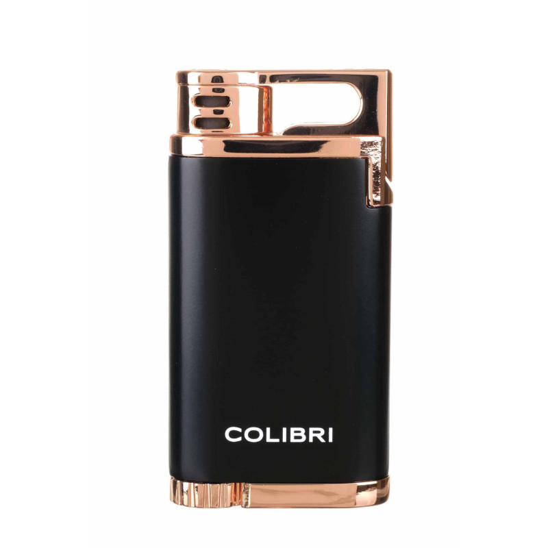 Купить Зажигалка сигарная Colibri Belmont, черная-розовое золото 