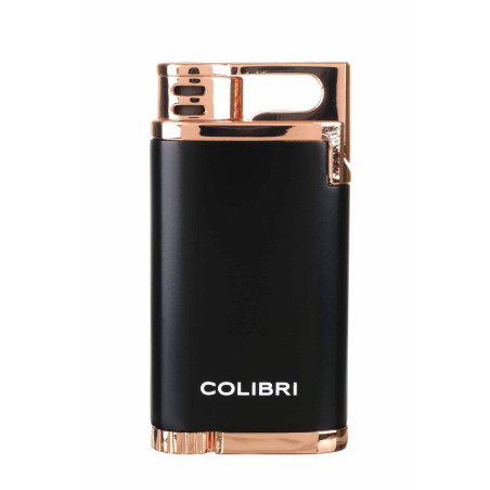 Купить Зажигалка сигарная Colibri Belmont, черная-розовое золото 