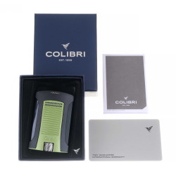 Купить Зажигалка сигарная Colibri Daytona, черно-зеленая 