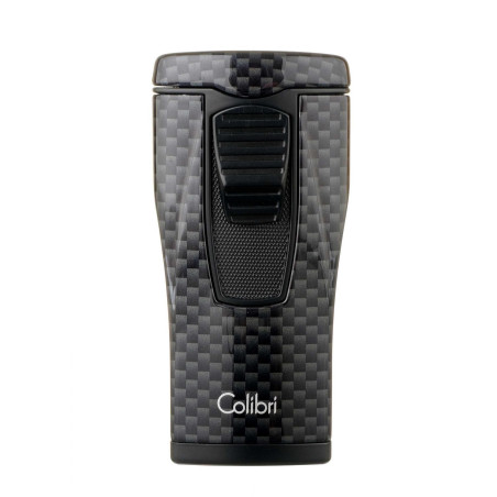 Купить Зажигалка сигарная Colibri Monaco (тройное пламя), черный карбон 