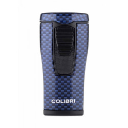 Зажигалка сигарная Colibri Monaco (тройное пламя), синий карбон