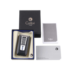 Купить Зажигалка сигарная Colibri Slide (двойное пламя), черная-хром 