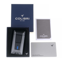 Купить Зажигалка сигарная Colibri Stealth (тройное пламя), антрацит 